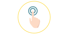 Finger Pressing A Circular Button Icon