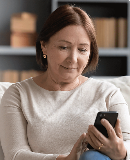 Woman Checking Her Mobile Phone